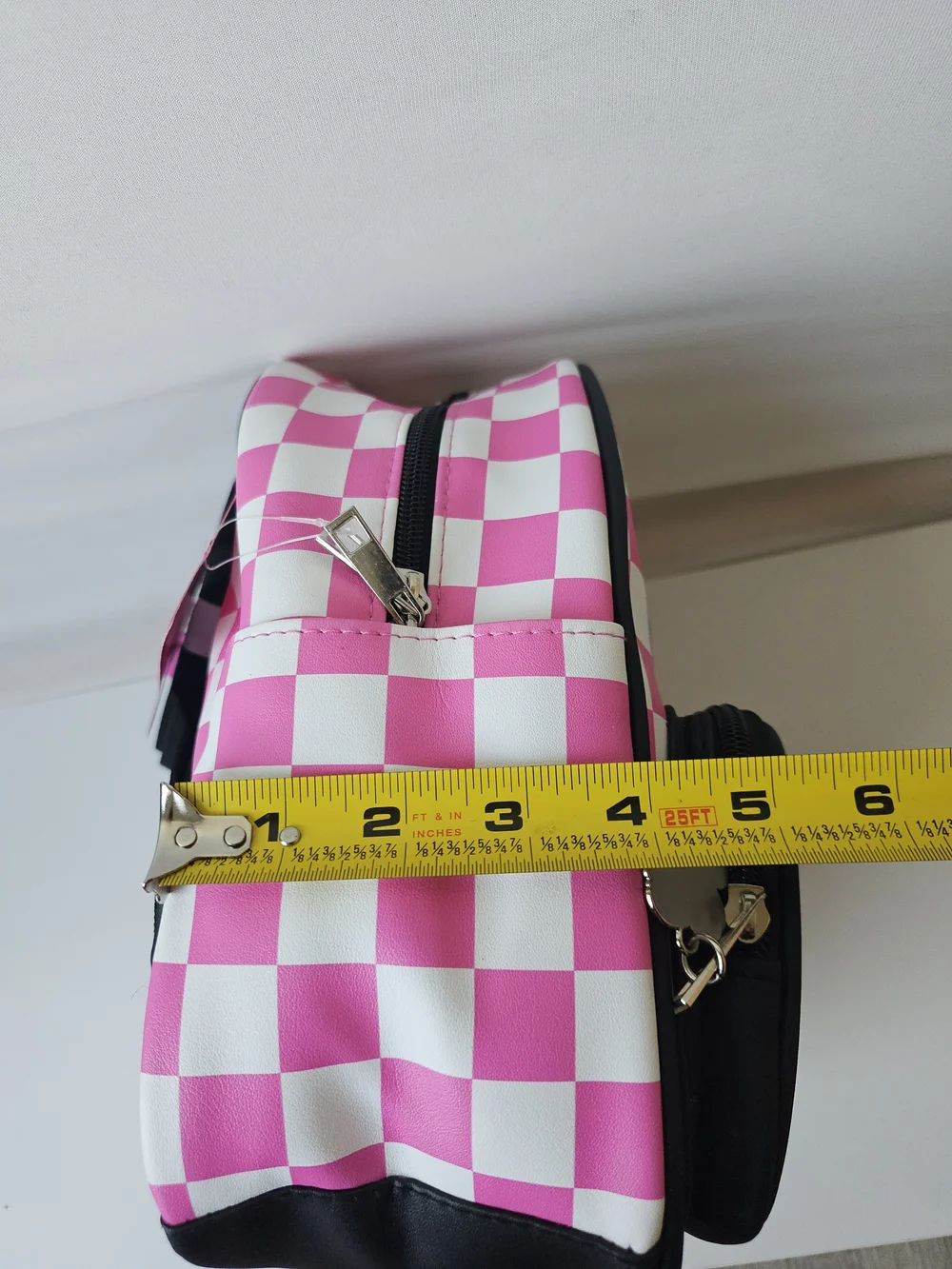 NWT Barbie Pink Checkered Retro Cassette Tape Mini Backpack